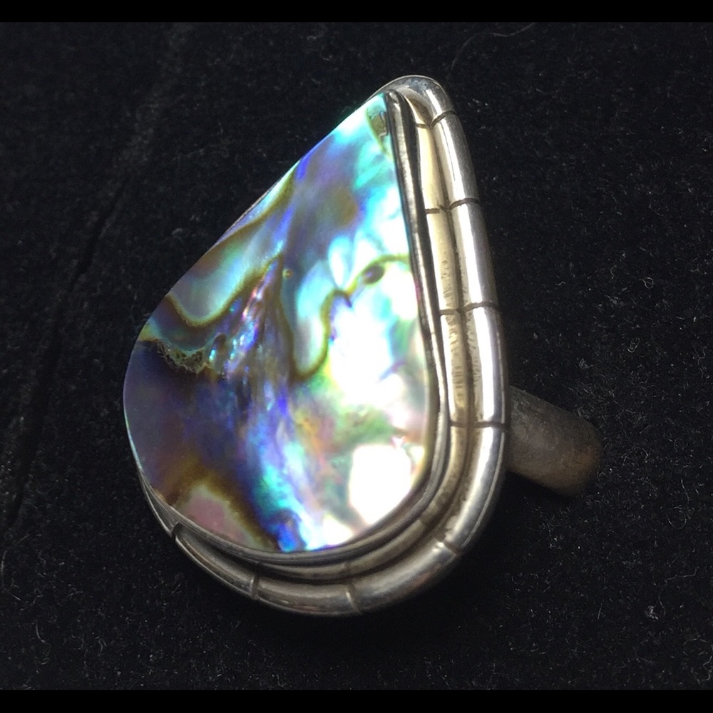 Abalone & 925 Silver Ring